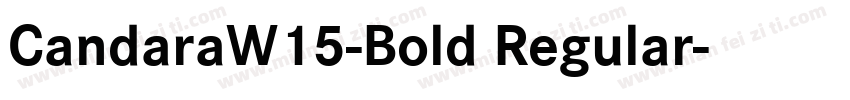 CandaraW15-Bold Regular字体转换
